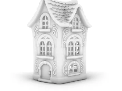 Decorative candleholder house 3D Print Ready 3D print model