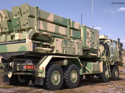  Tactical SAM Launcher Vehicle Camo Simplified 