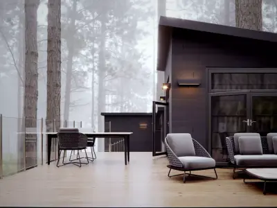 Wooden Terrace - 3dsMax and Corona Render  3D model