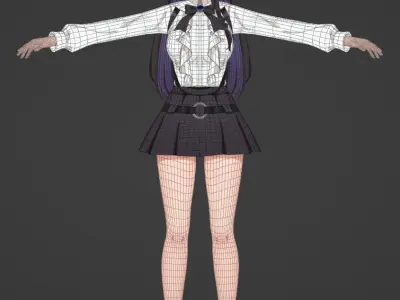 3D Character Alina Clover Low-poly 3D model