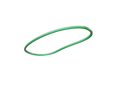 Rubber Band v1 004 Low-poly 3D model