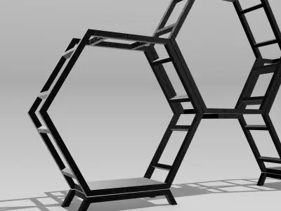 Modular Wheel Display Hex Pattern 3D print model