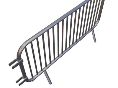 street barrier scale 1-1 and 1-35 Low-poly 3D model