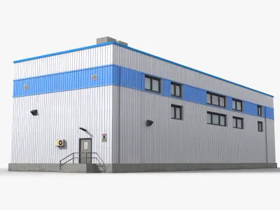 Factory x4 Low-poly 3D model purchase