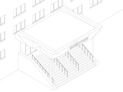canopy porch  Entrance 3D model
