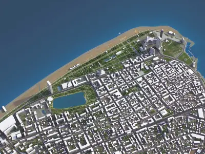 Batumi Low-poly 3D model