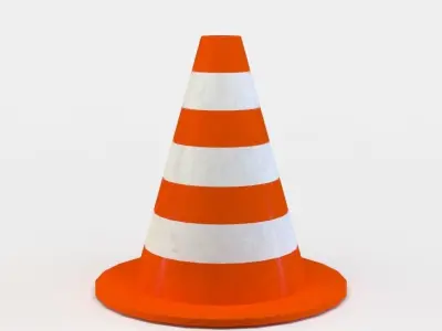 Road cone Low-poly 3D model purchase