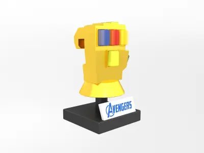 Lego Infinity Gauntlet v4 004 Low-poly 3D model