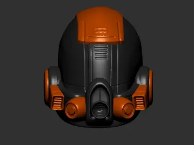 helmet high poly sculpt 3d printable ver 7 3D model 3D model 207