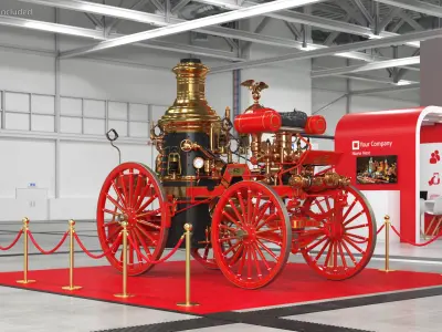  Retro Steam Fire Engine Exhibit 