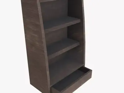 Wooden Cupboard Low-poly 3D model