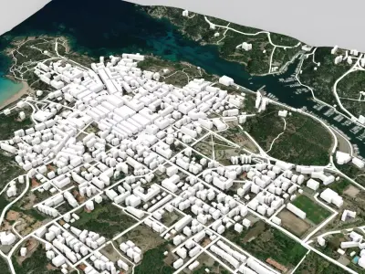 Lungoni Santa Teresa Gallura Sardinia Italy 3D model