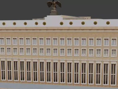FLUGHAFEN TEMPELHOF main building  rare 3D model