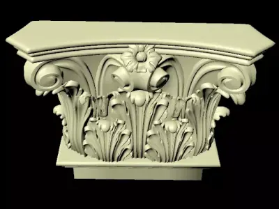 carved pilaster 3D model 12