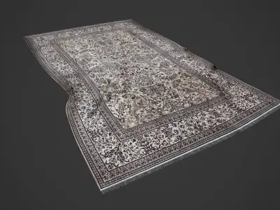 Persian Carpet  Rug 3d Model Low-poly Low-poly 3D model