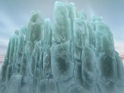 Low poly Modular Iceberg 230428 Low-poly 3D model