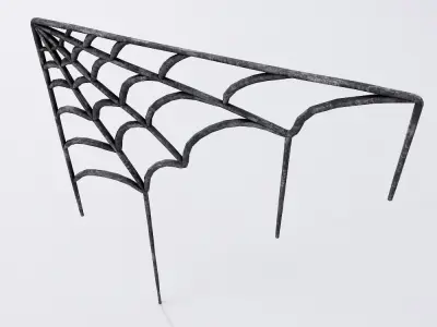 Spider web low poly toon 3d model   Low-poly 3D model