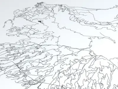 Madeira Road Network and Streets 3D model