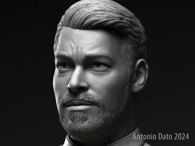 Jonathan Frakes as William Riker Bust Printable 3D Model 3D print model