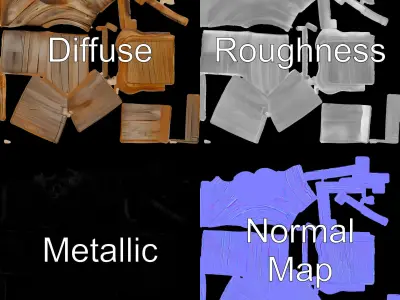 Wooden Birdhouse D Model Pack Low-poly 3D model