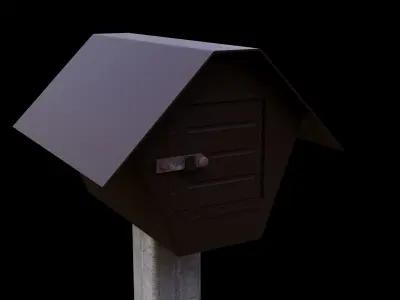 Old Metal Mailbox 3D model