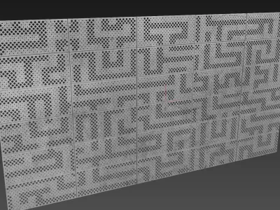 perforated metal panel 30 3D model