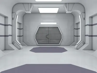 Sci Fi Corridor 3D model 49
