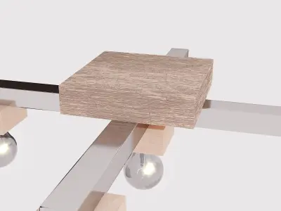 chandelier light fixture with four lights 3D model