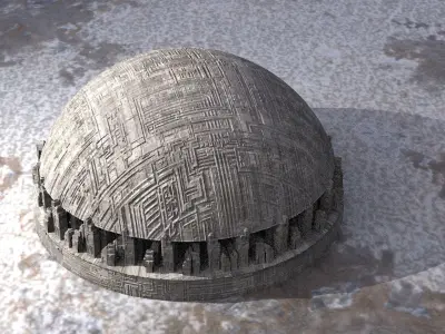 Sci Fi Domes  3 designs 3D model