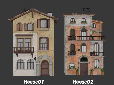 Street Pack 02 Low-poly 3D model