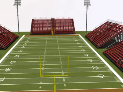 American Football Stadium 3D model