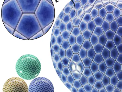 Unique Wall Tile 01 - Turtle shell-Seamless Texture