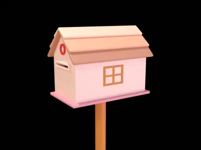 Mailbox  Low Poly 3D Model 3D model