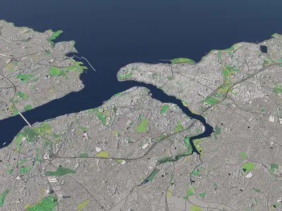 Istanbul Turkey 30x30km 3D City Map 3D model