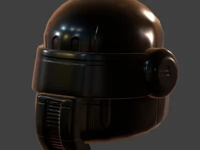 Gas mask helmet 3d model scifi Low-poly  Low-poly 3D model 399