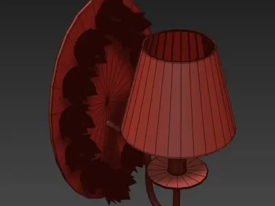 Porcelain Flower Sconce 3D model