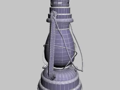 Lantern Kerosene Low-poly 3D model