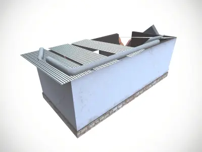 Damage Albester House Low-poly 3D model