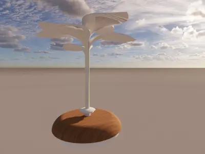 Solar Tree Low-poly 3D model