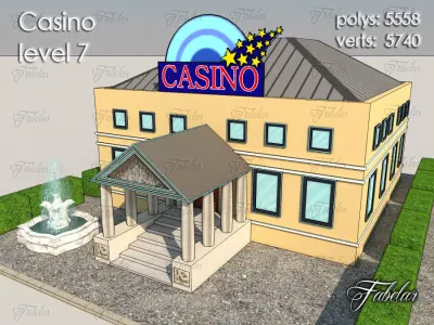 Casino Level Low-poly 3D model