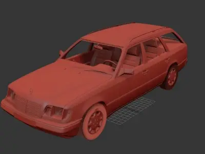 Mercedes Benz E class Mk2 S124 wagon 1993 3D print model