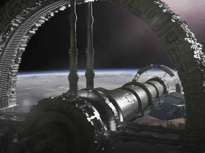 Sci-Fi Space Station 3D model