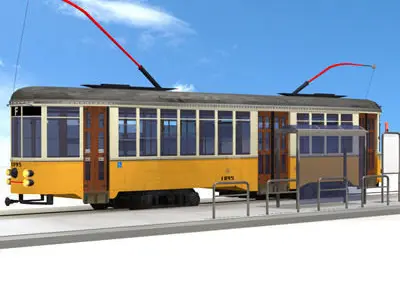 San Francisco tramway 3D model