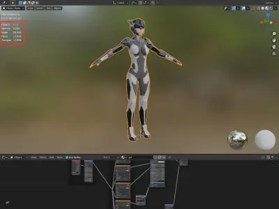 girl sci fi Low-poly 3D model