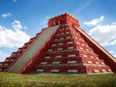 Kukulkan Pyramid Mexico 3D model