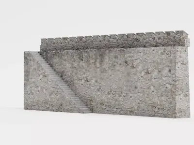 -Medieval Wall- 3D model