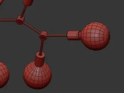 LEGYI leely chandelier - gold 3D model