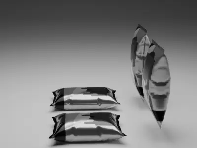 Chips Packet Pack Low-poly 3D model