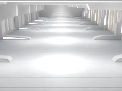 Sci Fi Tunnel 3D model 29