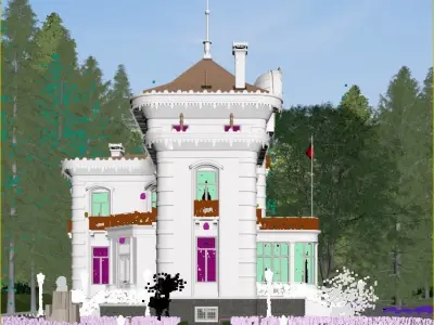  Exterior Trabzon Ataturk Mansion 3D model